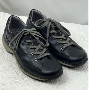 Romika Women's Size 11 Black Leather Lace-Up Shoes – Comfortable Work & Casual
